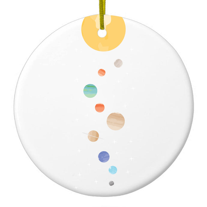 Planets with Sun Ceramic Ornament