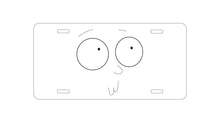 DistinctInk Custom Aluminum Decorative Vanity Front License Plate - "Awh Jeez" Face