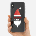 HO HO HO Santa Claus Beard Clear Shockproof iPhone Case