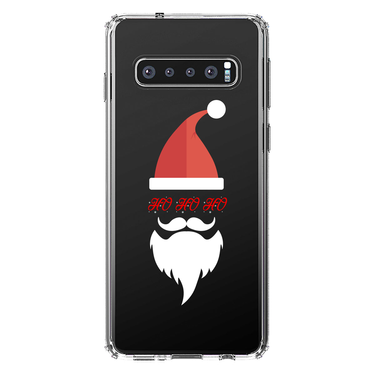 Santa Hat HO HO HO Clear Shockproof iPhone Case, view 17