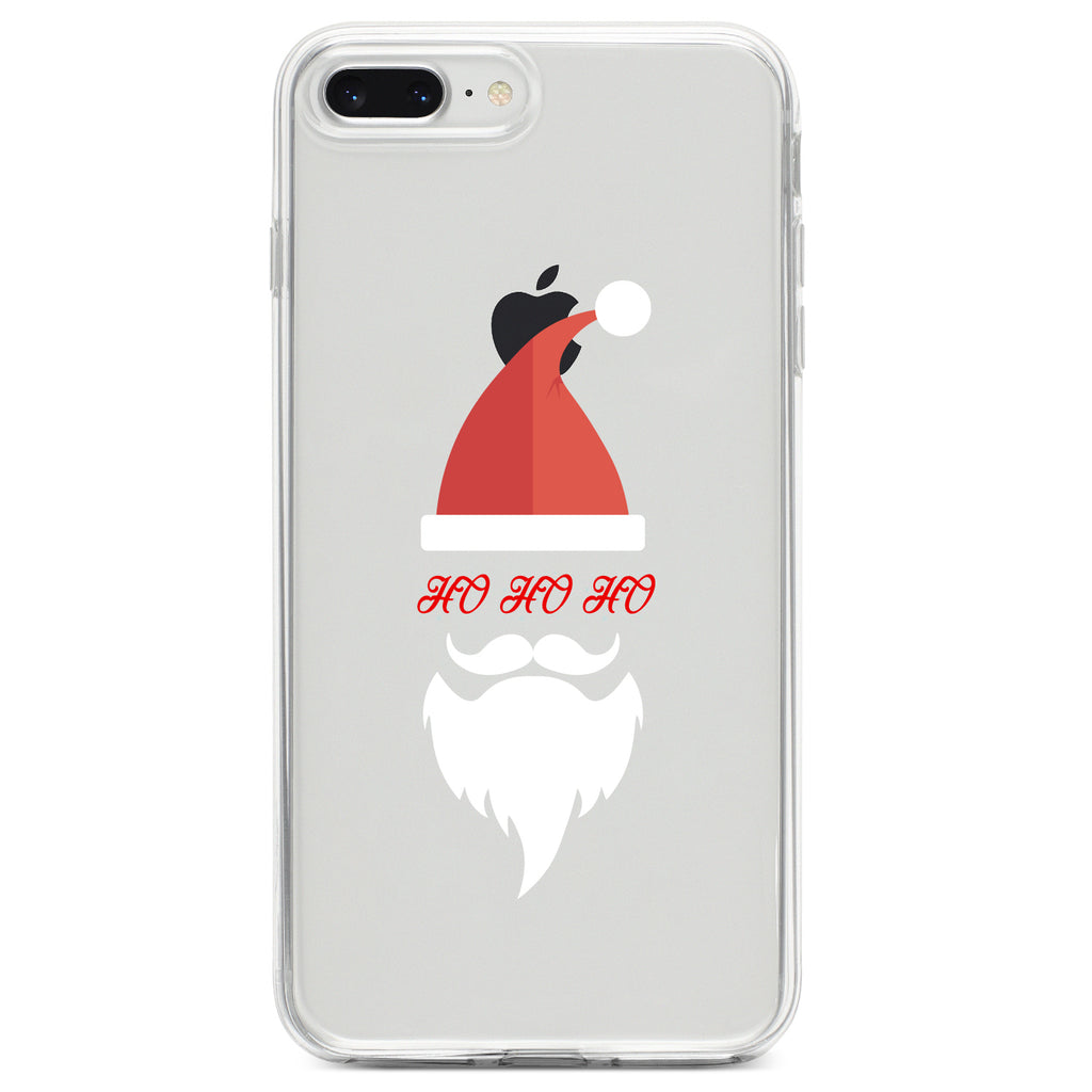 Santa Hat HO HO HO Clear Shockproof iPhone Case, view 6