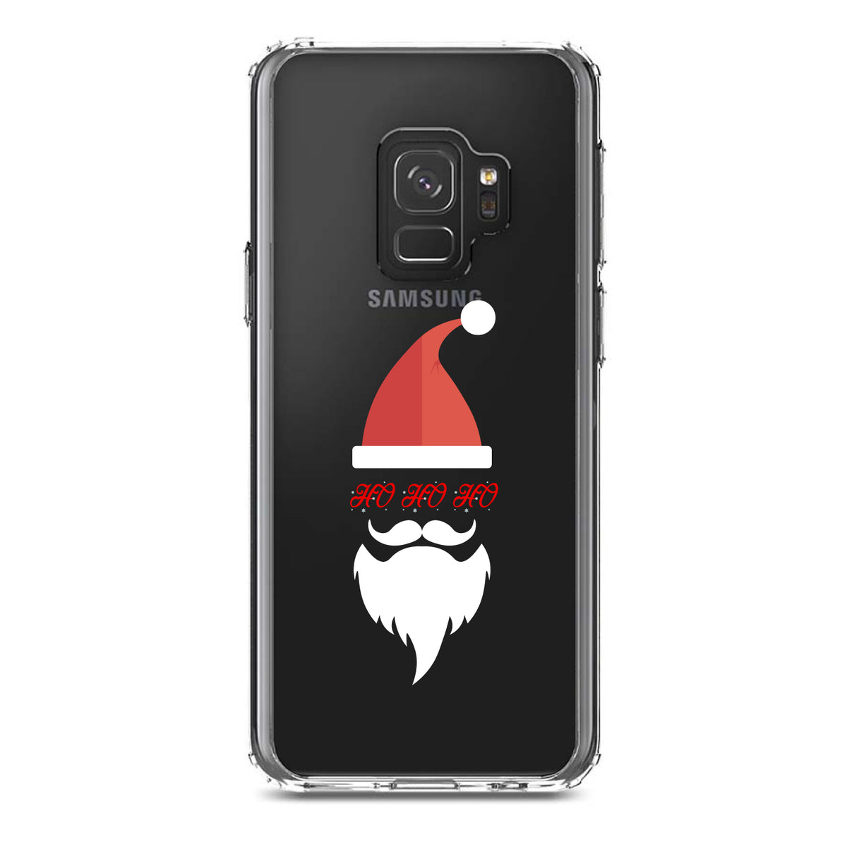 Santa Hat HO HO HO Clear Shockproof iPhone Case, view 19