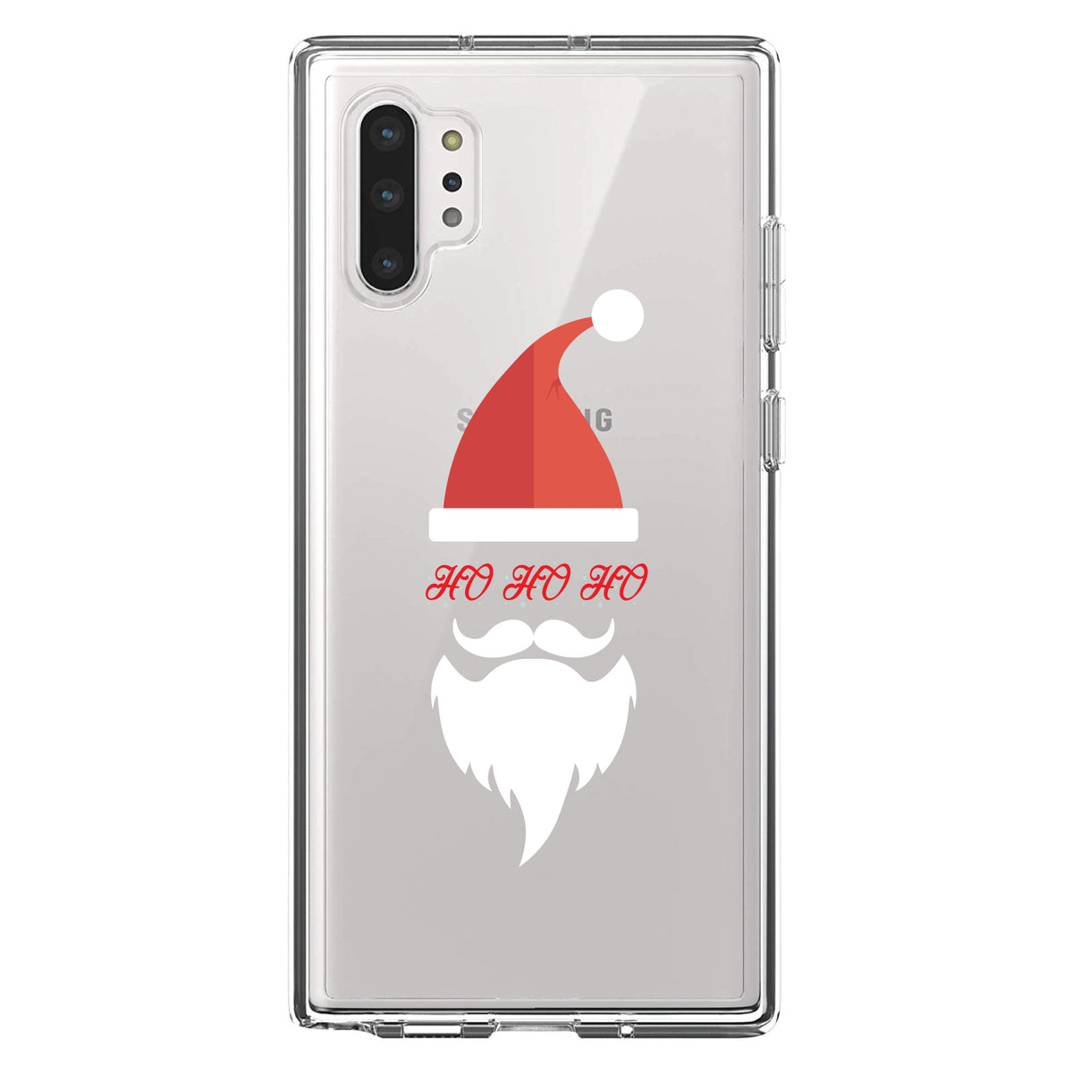 Santa Hat HO HO HO Clear Shockproof iPhone Case, view 10