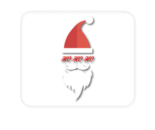 DistinctInk Custom Foam Rubber Mouse Pad - 1/4" Thick - Santa Hat HO HO HO