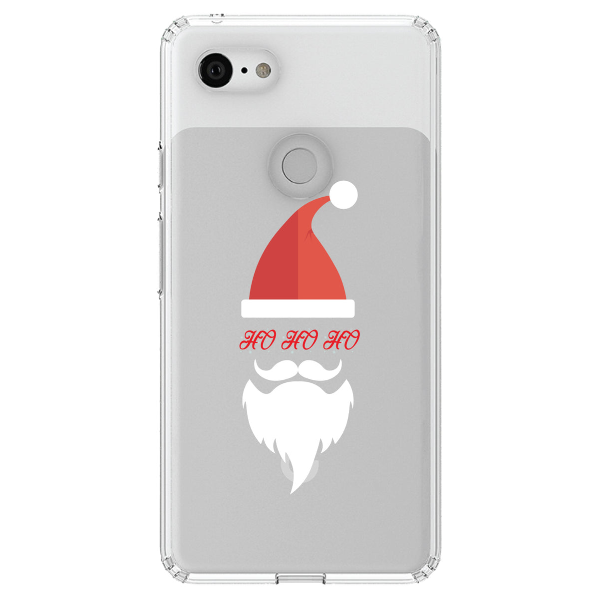 Santa Hat HO HO HO Clear Shockproof iPhone Case, view 21