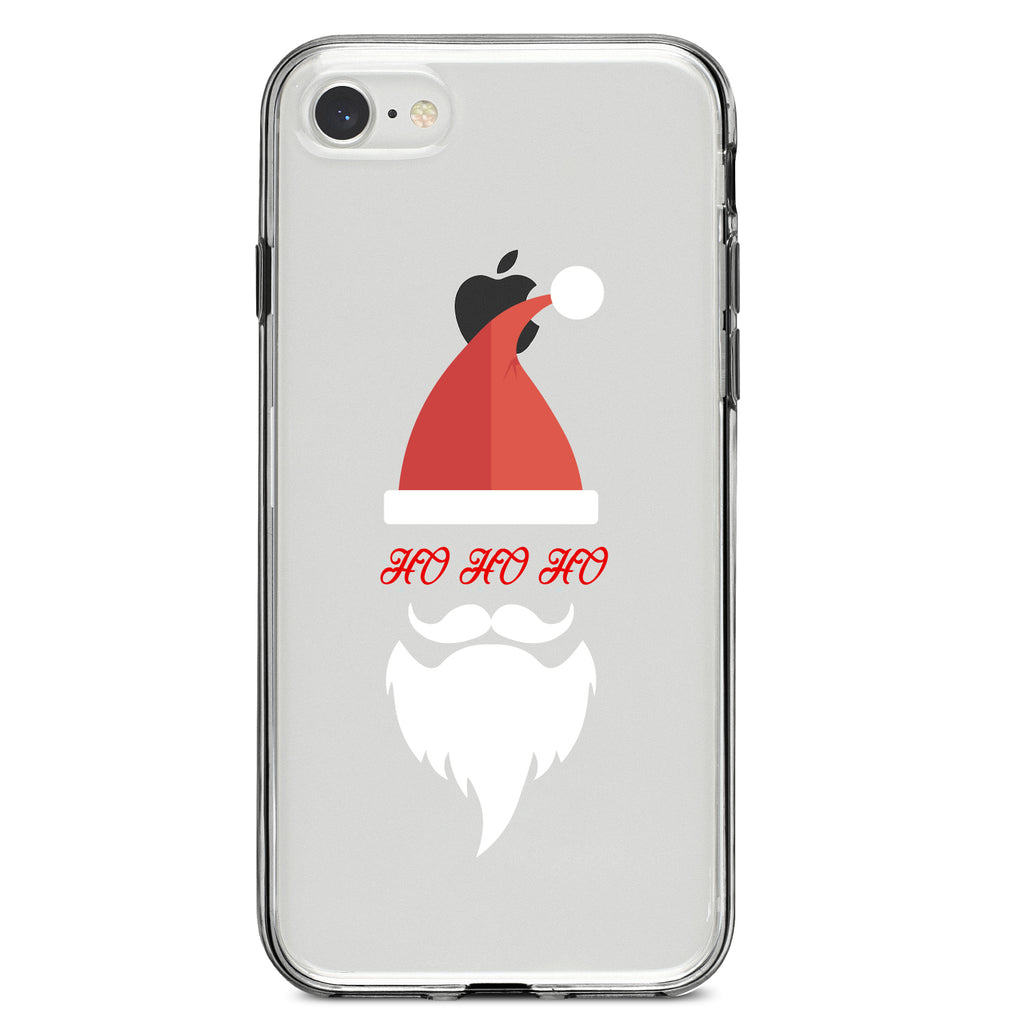 Santa Hat HO HO HO Clear Shockproof iPhone Case, view 5