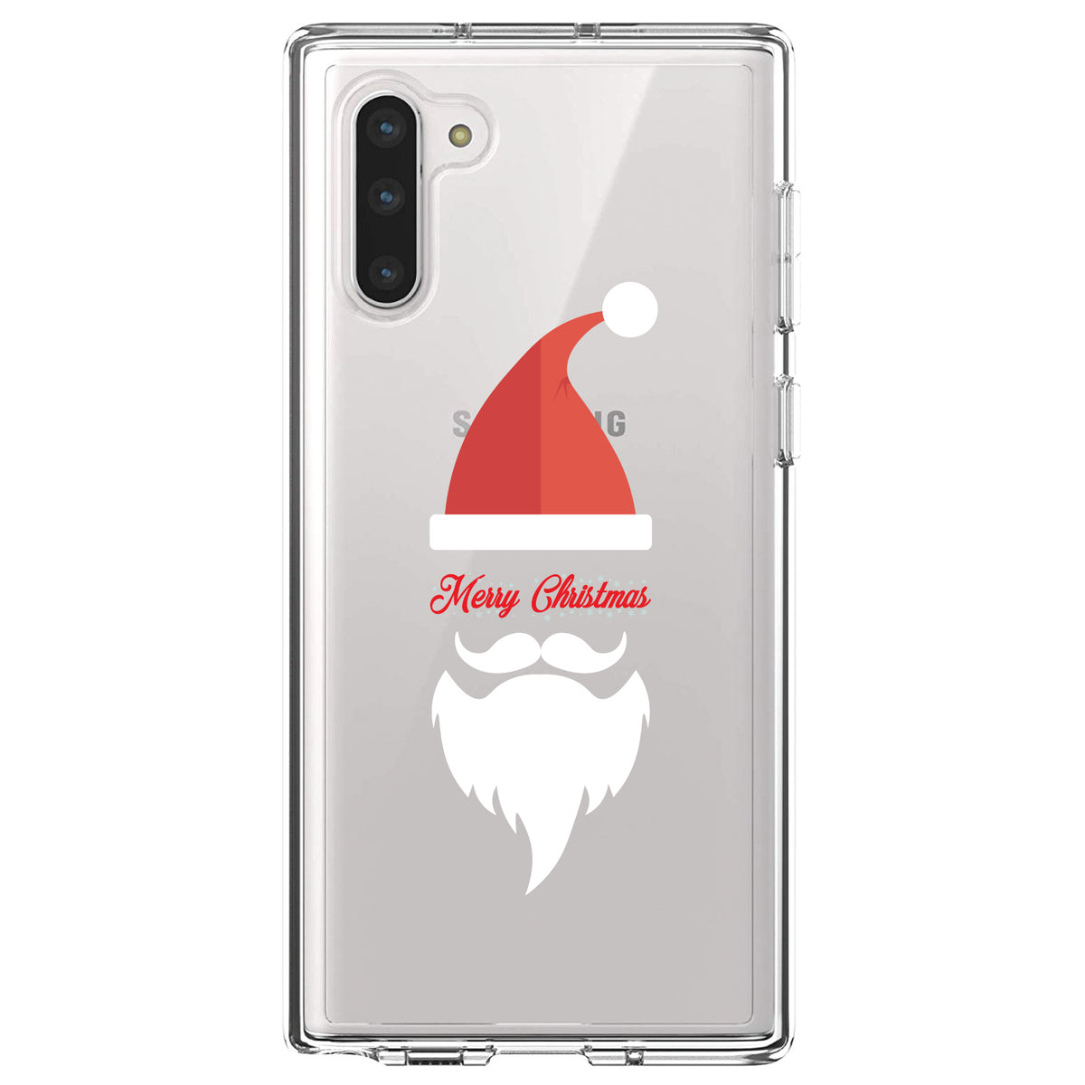 Santa Hat Merry Christmas Clear Shockproof iPhone Case, view 9