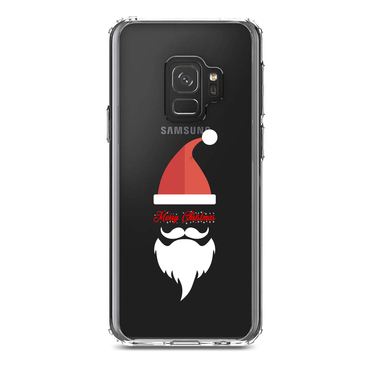 Santa Hat Merry Christmas Clear Shockproof iPhone Case, view 19