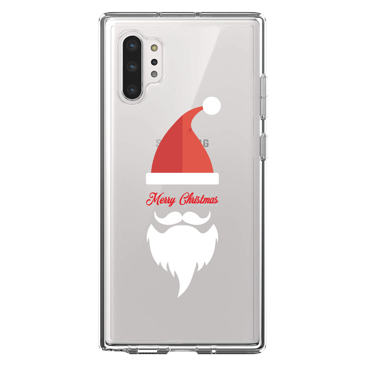 Santa Hat Merry Christmas Clear Shockproof iPhone Case, view 10