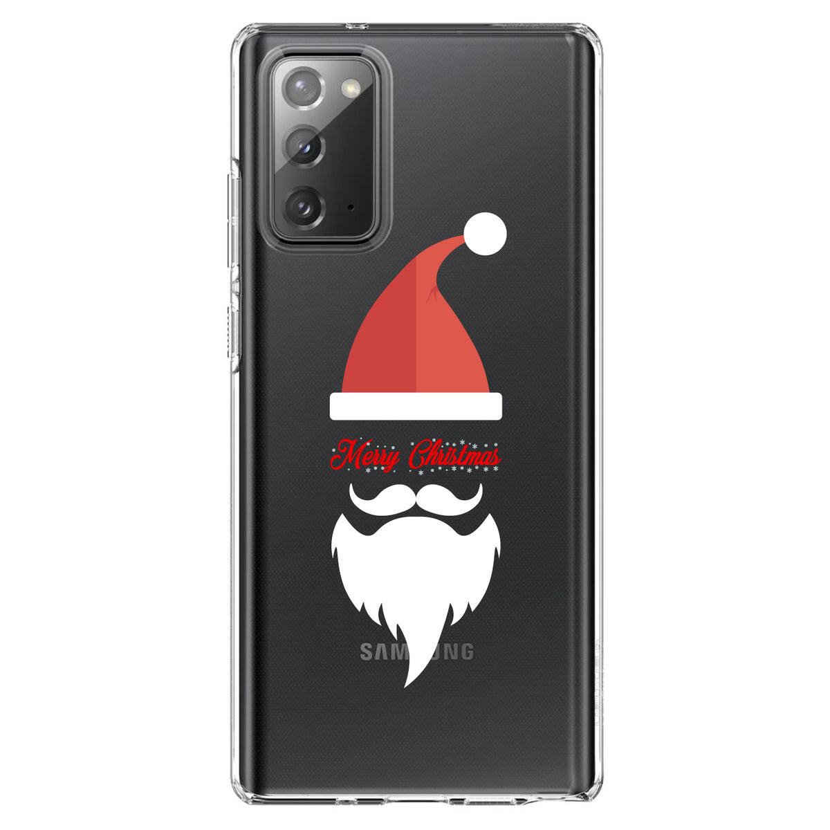 Santa Hat Merry Christmas Clear Shockproof iPhone Case, view 8