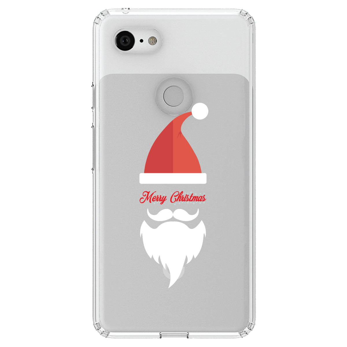 Santa Hat Merry Christmas Clear Shockproof iPhone Case, view 21