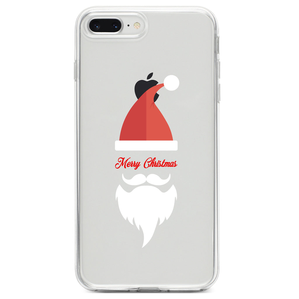 Santa Hat Merry Christmas Clear Shockproof iPhone Case, view 6