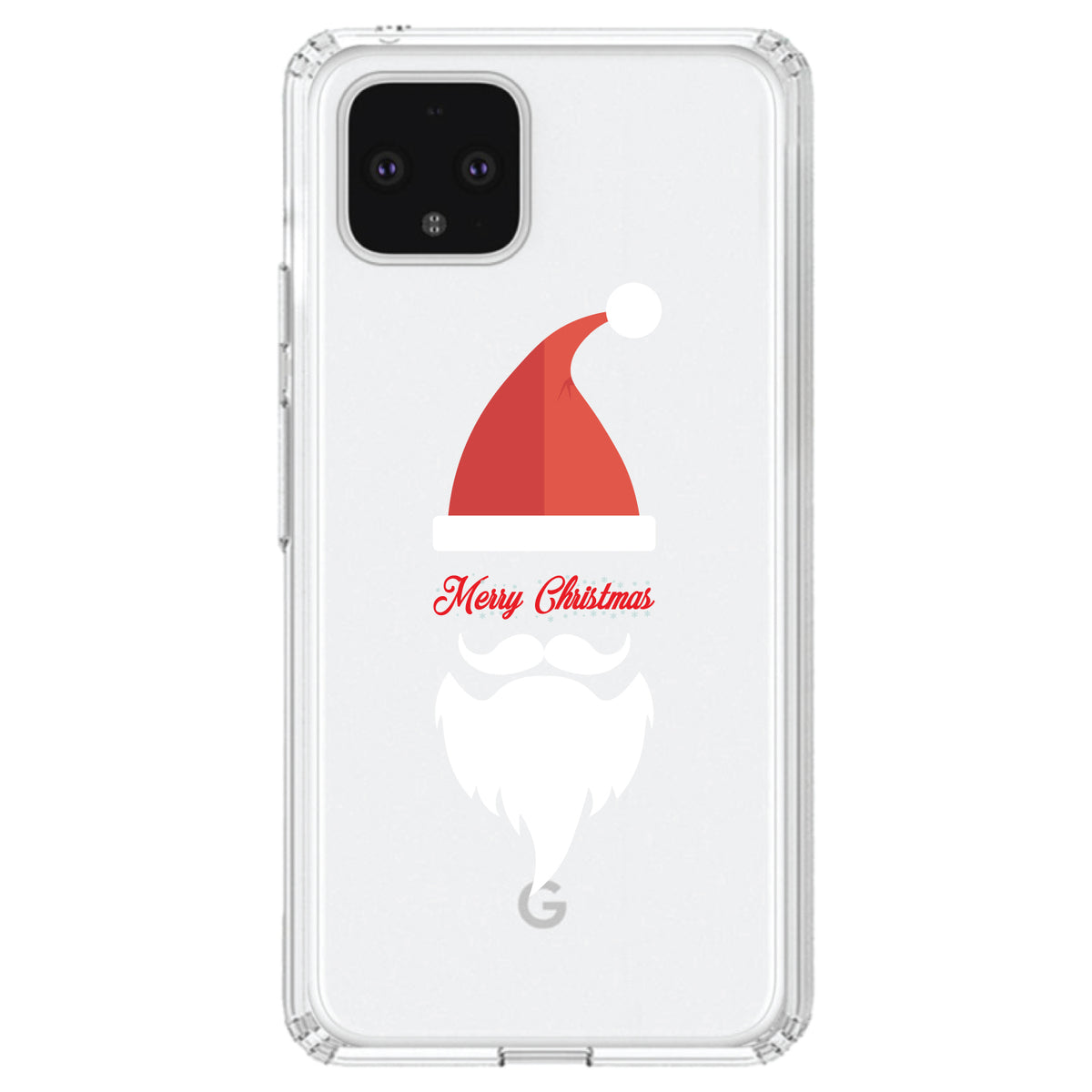 Santa Hat Merry Christmas Clear Shockproof iPhone Case, view 23