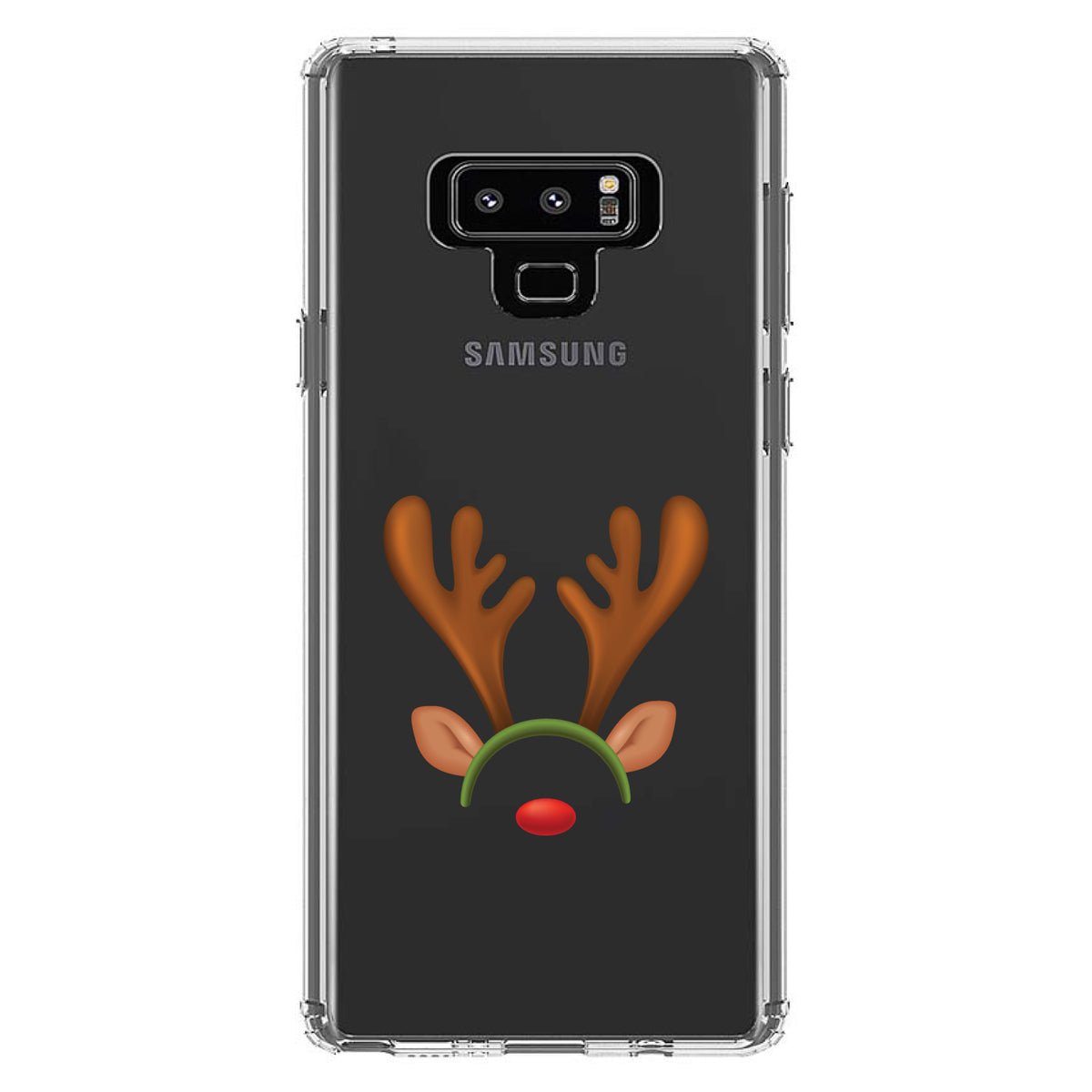 Reindeer Face Christmas Clear Shockproof iPhone Case, view 11
