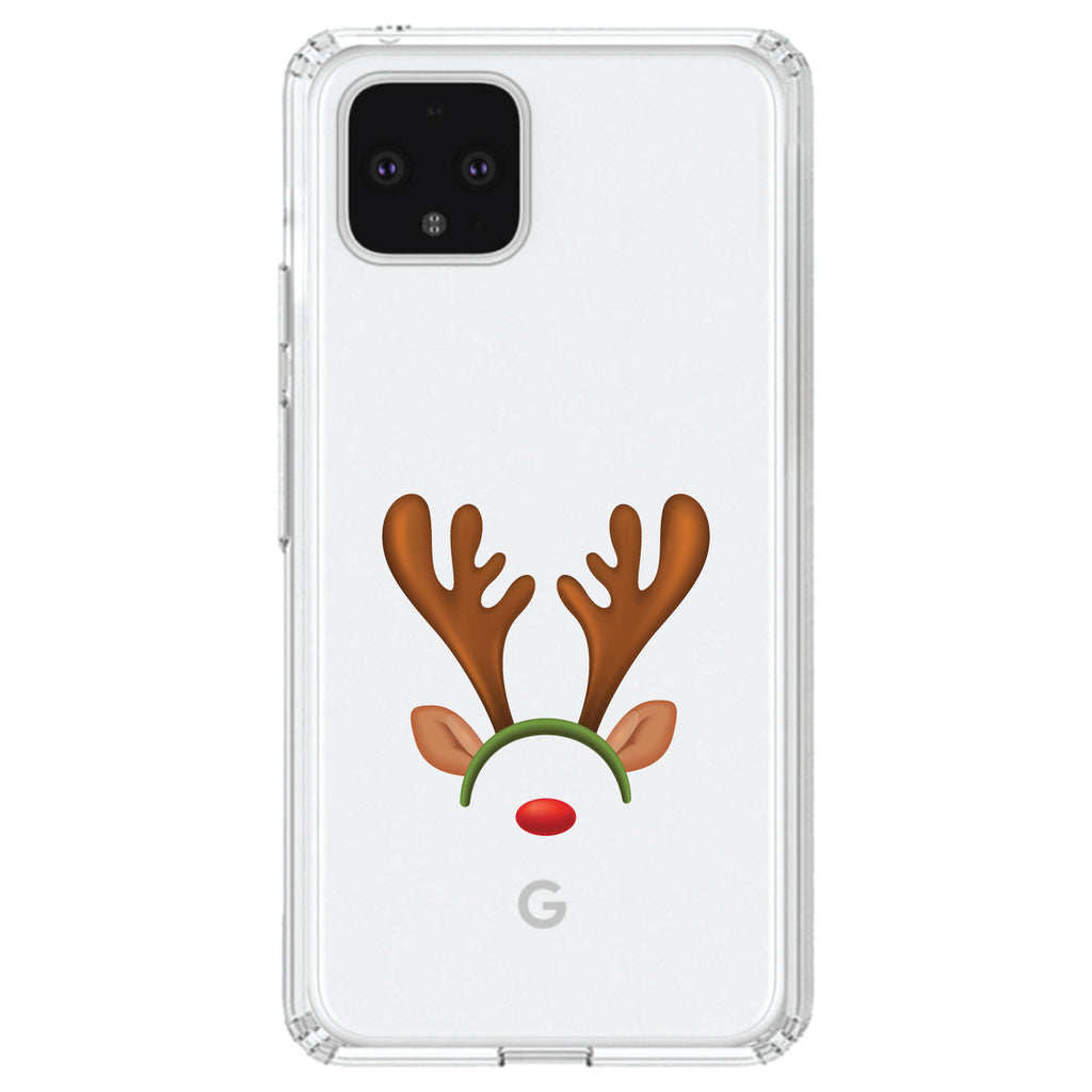 Reindeer Face Christmas Clear Shockproof iPhone Case, view 23