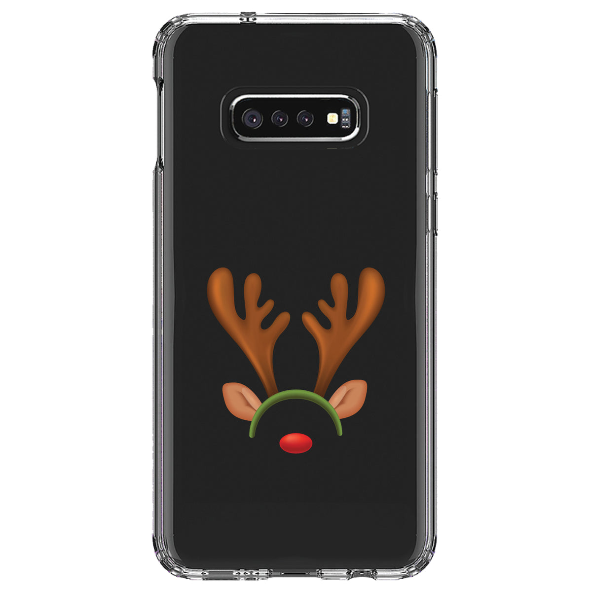 Reindeer Face Christmas Clear Shockproof iPhone Case, view 18