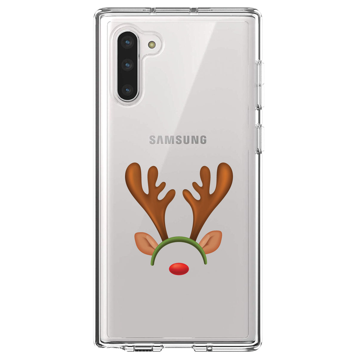 Reindeer Face Christmas Clear Shockproof iPhone Case, view 9