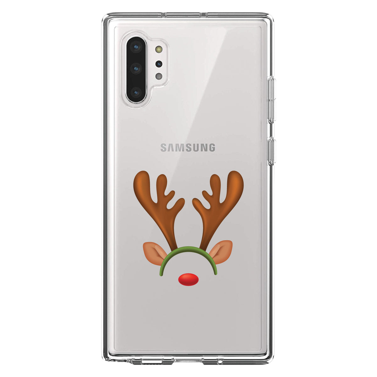 Reindeer Face Christmas Clear Shockproof iPhone Case, view 10