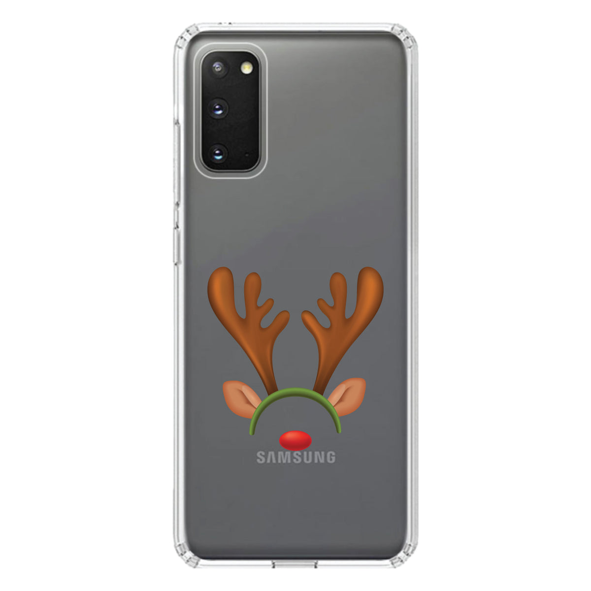 Reindeer Face Christmas Clear Shockproof iPhone Case, view 14