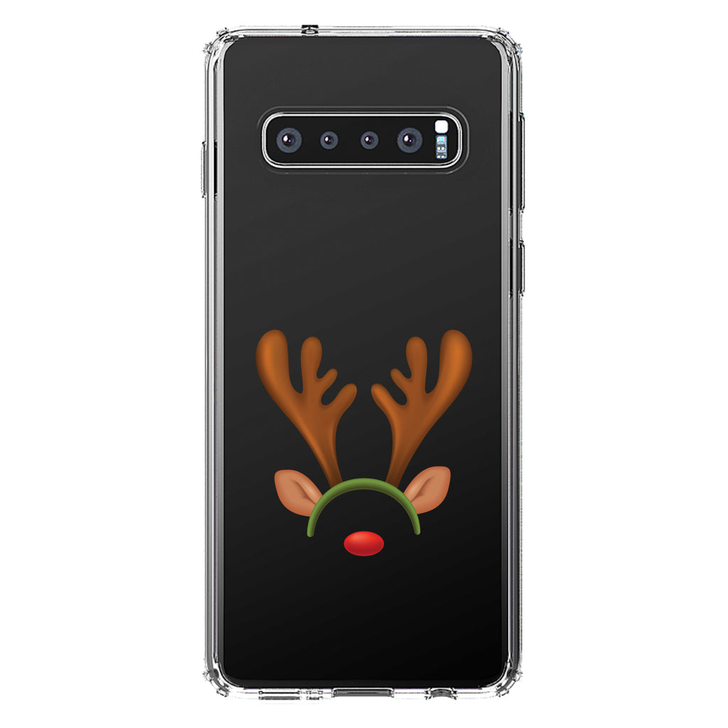 Reindeer Face Christmas Clear Shockproof iPhone Case, view 17
