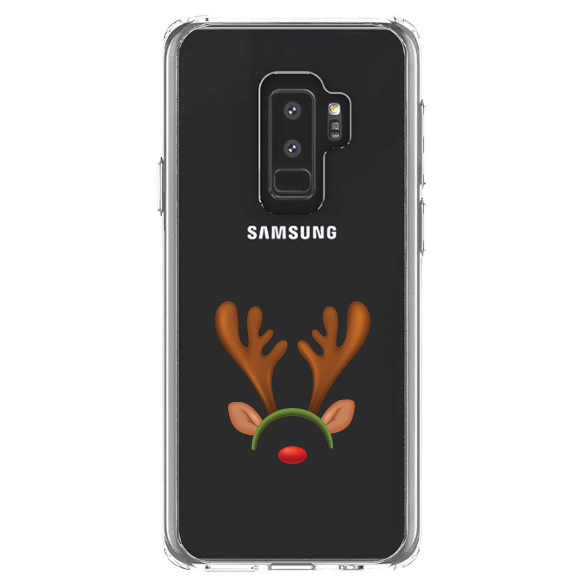 Reindeer Face Christmas Clear Shockproof iPhone Case, view 20