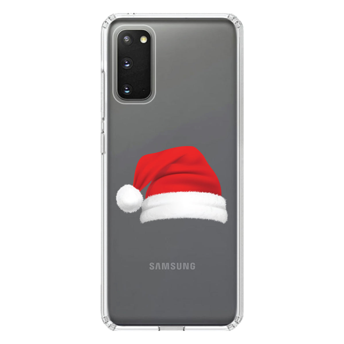 Realistic Santa Hat Christmas Clear Shockproof iPhone Case, view 15