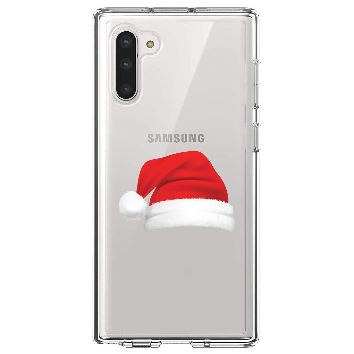 Realistic Santa Hat Christmas Clear Shockproof iPhone Case, view 9
