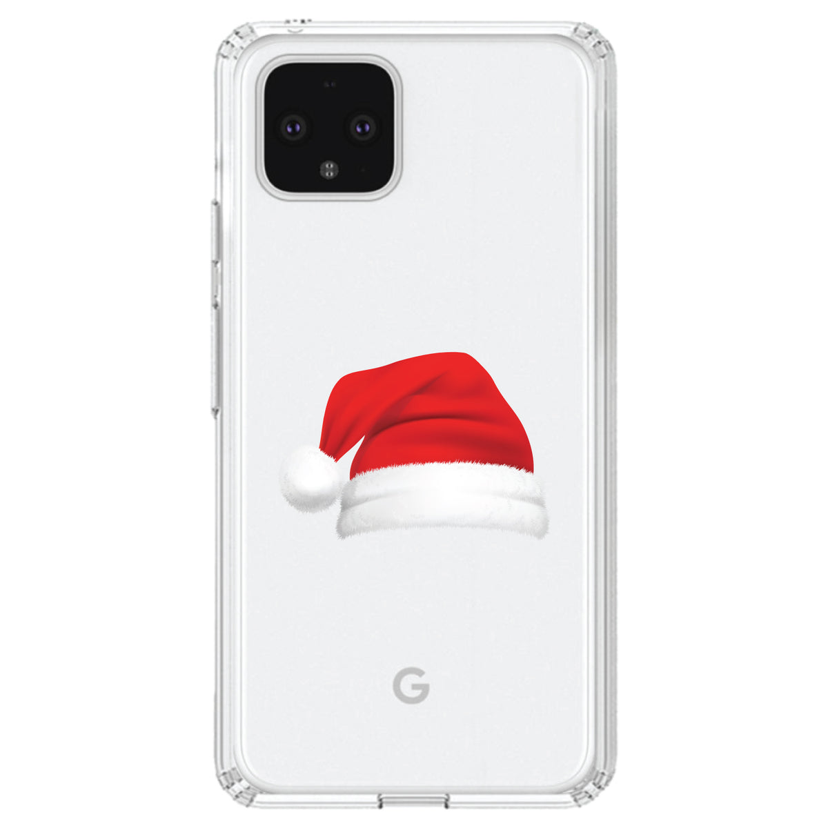 Realistic Santa Hat Christmas Clear Shockproof iPhone Case, view 24