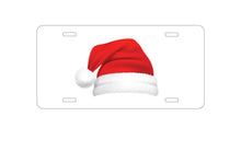 DistinctInk Custom Aluminum Decorative Vanity Front License Plate - Realistic Santa Hat Christmas