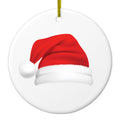 Realistic Santa Hat Christmas Ceramic Ornament