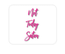DistinctInk Custom Foam Rubber Mouse Pad - 1/4" Thick - Not Today Satan - Hot Pink