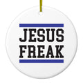 Jesus Freak White Blue Ceramic Ornament