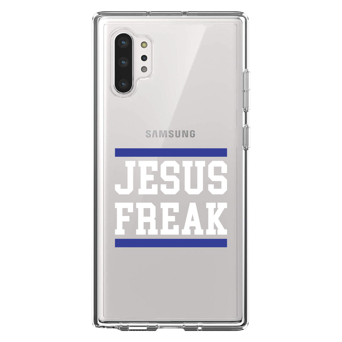 Jesus Freak White Blue Clear Shockproof iPhone Case, view 10
