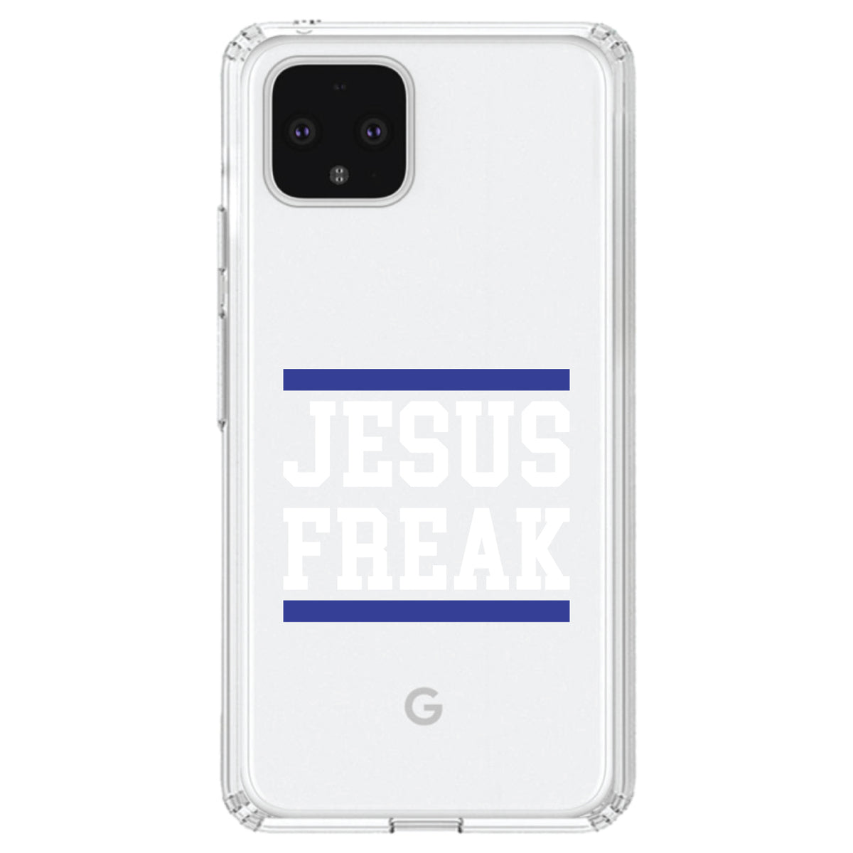 Jesus Freak White Blue Clear Shockproof iPhone Case, view 24
