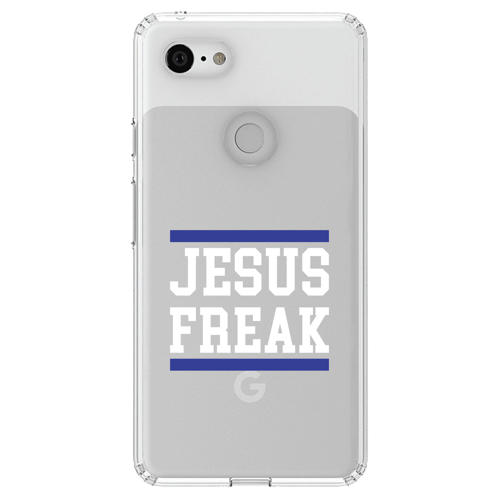 Jesus Freak White Blue Clear Shockproof iPhone Case, view 22
