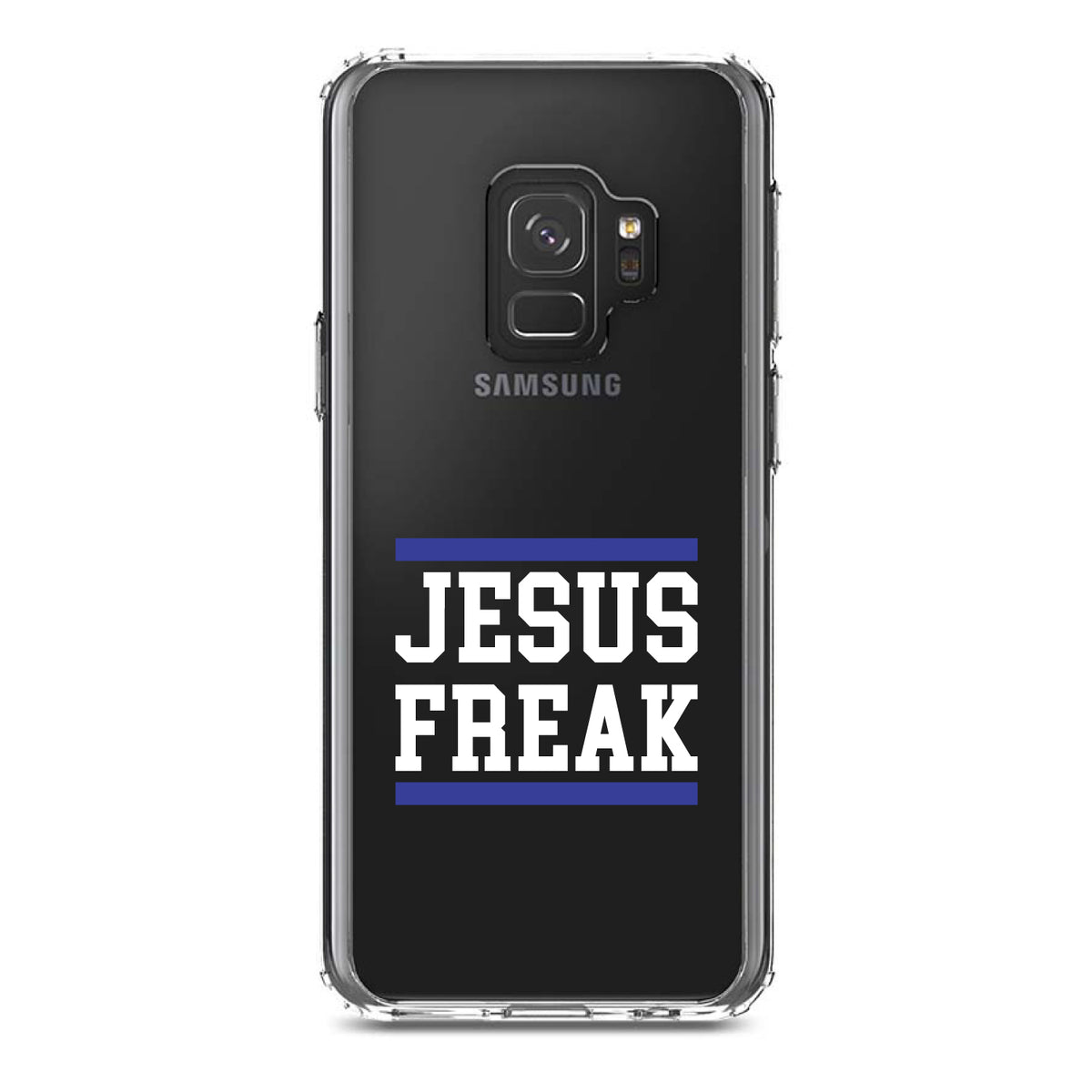 Jesus Freak White Blue Clear Shockproof iPhone Case, view 19