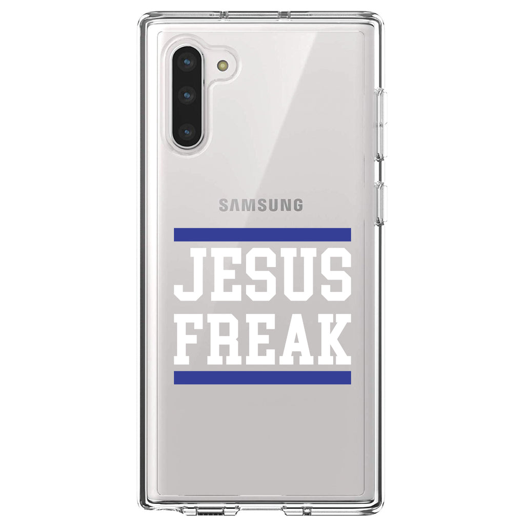 Jesus Freak White Blue Clear Shockproof iPhone Case, view 9