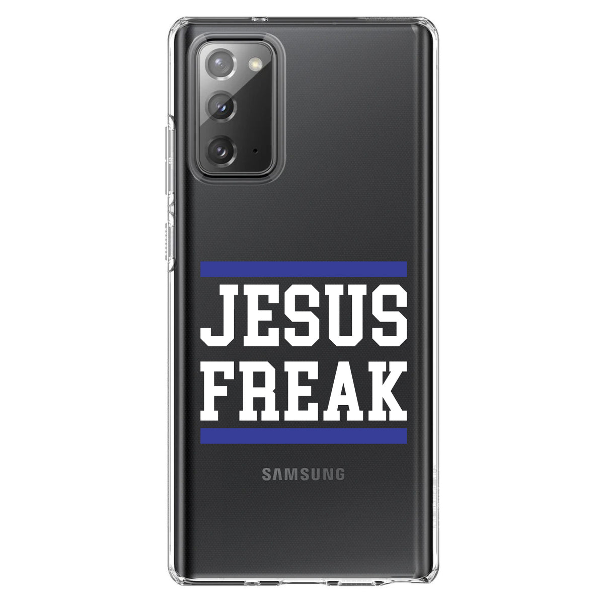 Jesus Freak White Blue Clear Shockproof iPhone Case, view 7