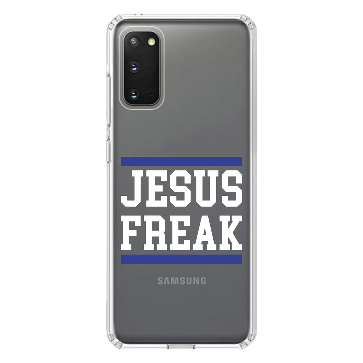 Jesus Freak White Blue Clear Shockproof iPhone Case, view 14