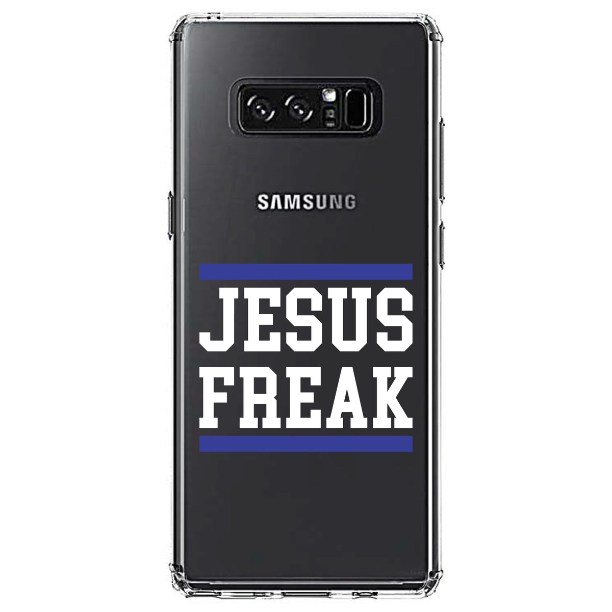 Jesus Freak White Blue Clear Shockproof iPhone Case, view 12