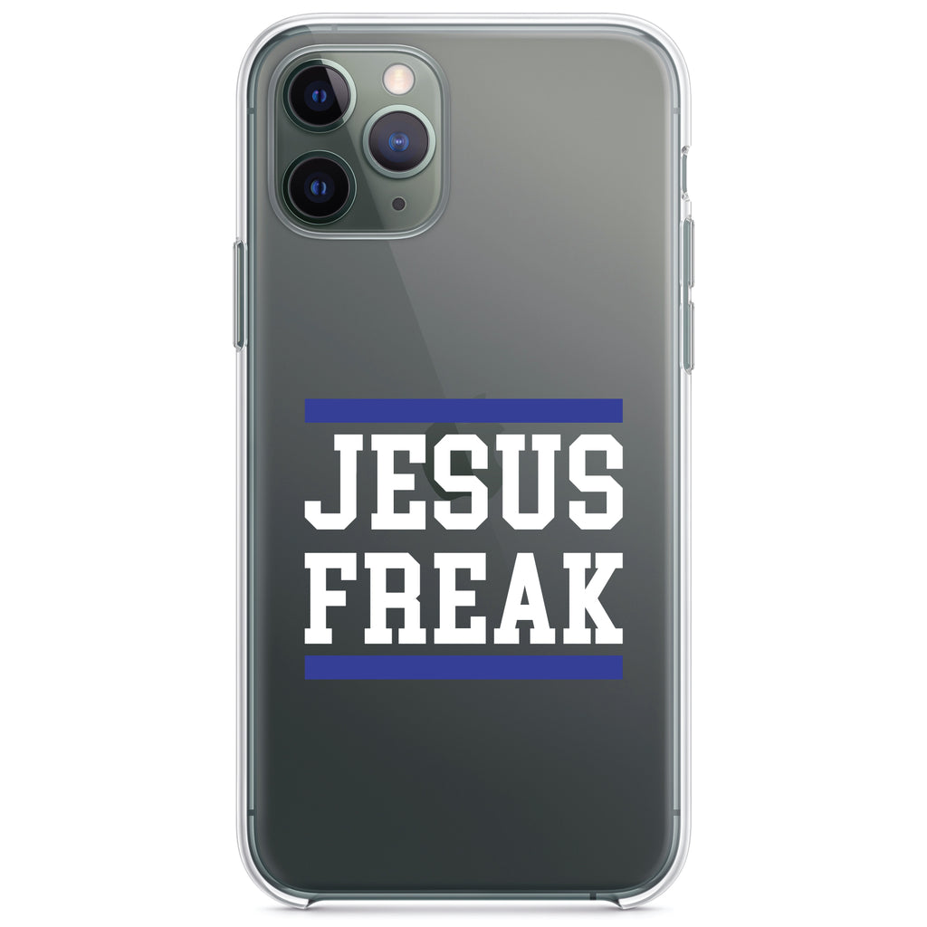 Jesus Freak White Blue Clear Shockproof iPhone Case
