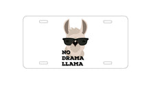 DistinctInk Custom Aluminum Decorative Vanity Front License Plate - No Drama Llama Cartoon