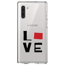 DistinctInk® Clear Shockproof Hybrid Case for Apple iPhone / Samsung Galaxy / Google Pixel - Wyoming - Love Black & Red