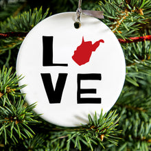 Love Black & Red Ceramic Ornament