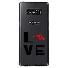 DistinctInk® Clear Shockproof Hybrid Case for Apple iPhone / Samsung Galaxy / Google Pixel - Maryland - Love Black & Red