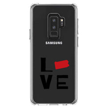 DistinctInk® Clear Shockproof Hybrid Case for Apple iPhone / Samsung Galaxy / Google Pixel - Pennsylvania - Love Red & Black