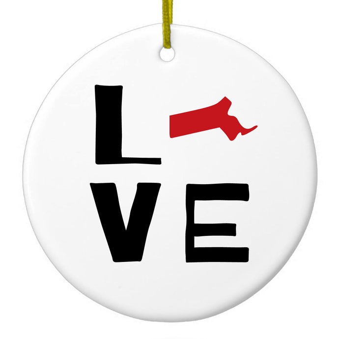 Love Red & Black Ceramic Ornament