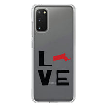 DistinctInk® Clear Shockproof Hybrid Case for Apple iPhone / Samsung Galaxy / Google Pixel - Massachusetts - Love Red & Black