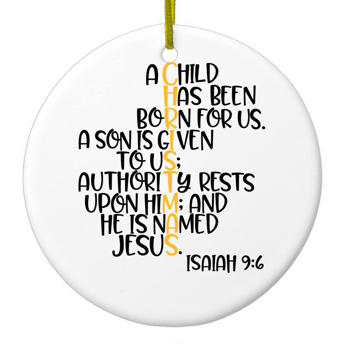 Black Yellow Ceramic Ornament