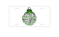 Custom Aluminum Decorative Vanity Front License Plate - Christmas Words Ornament Black Green